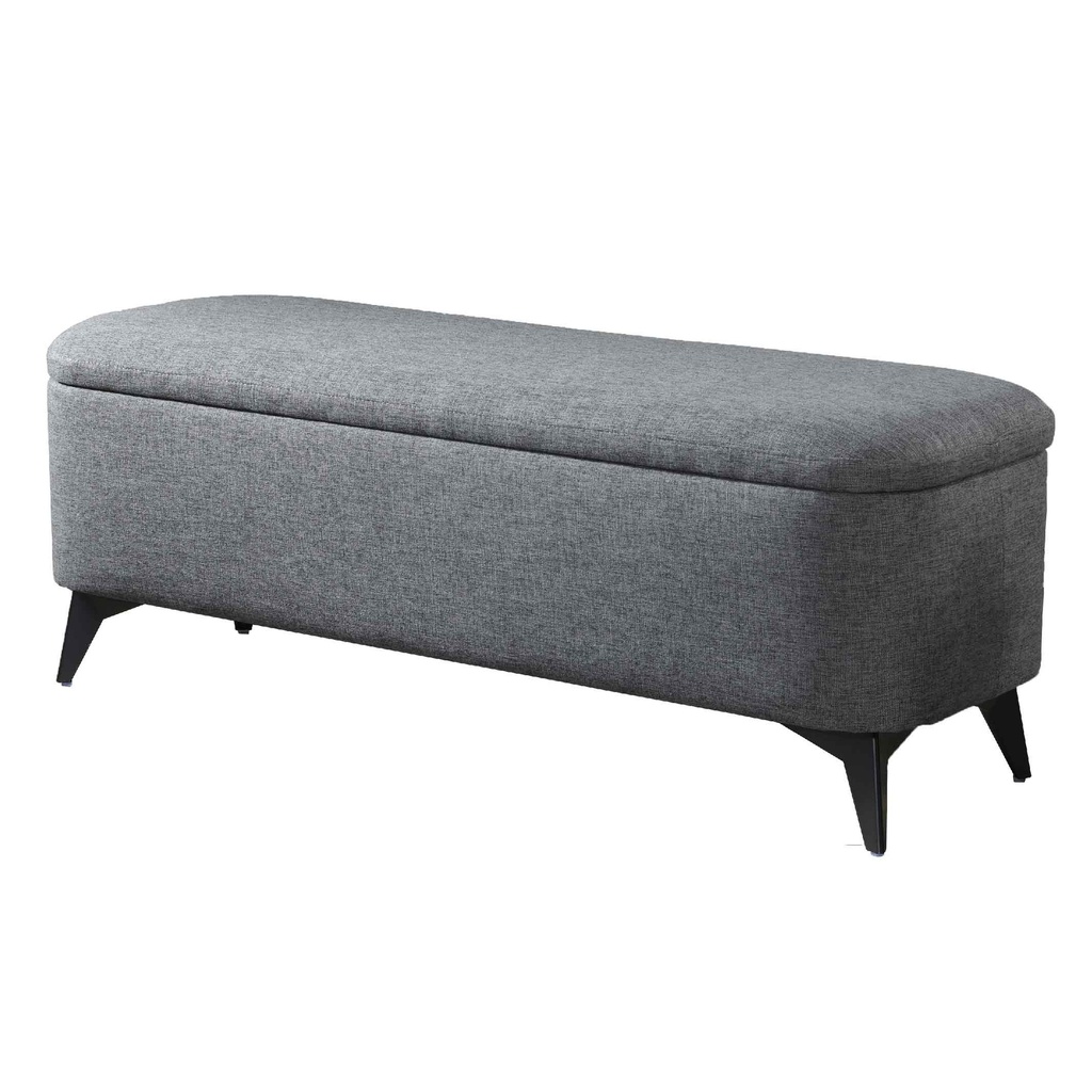 BAUL TELA BBT3211# STORAGE H1217-20# GRIS OSCURO 120X23X45CM# PATAS METAL NEGRA