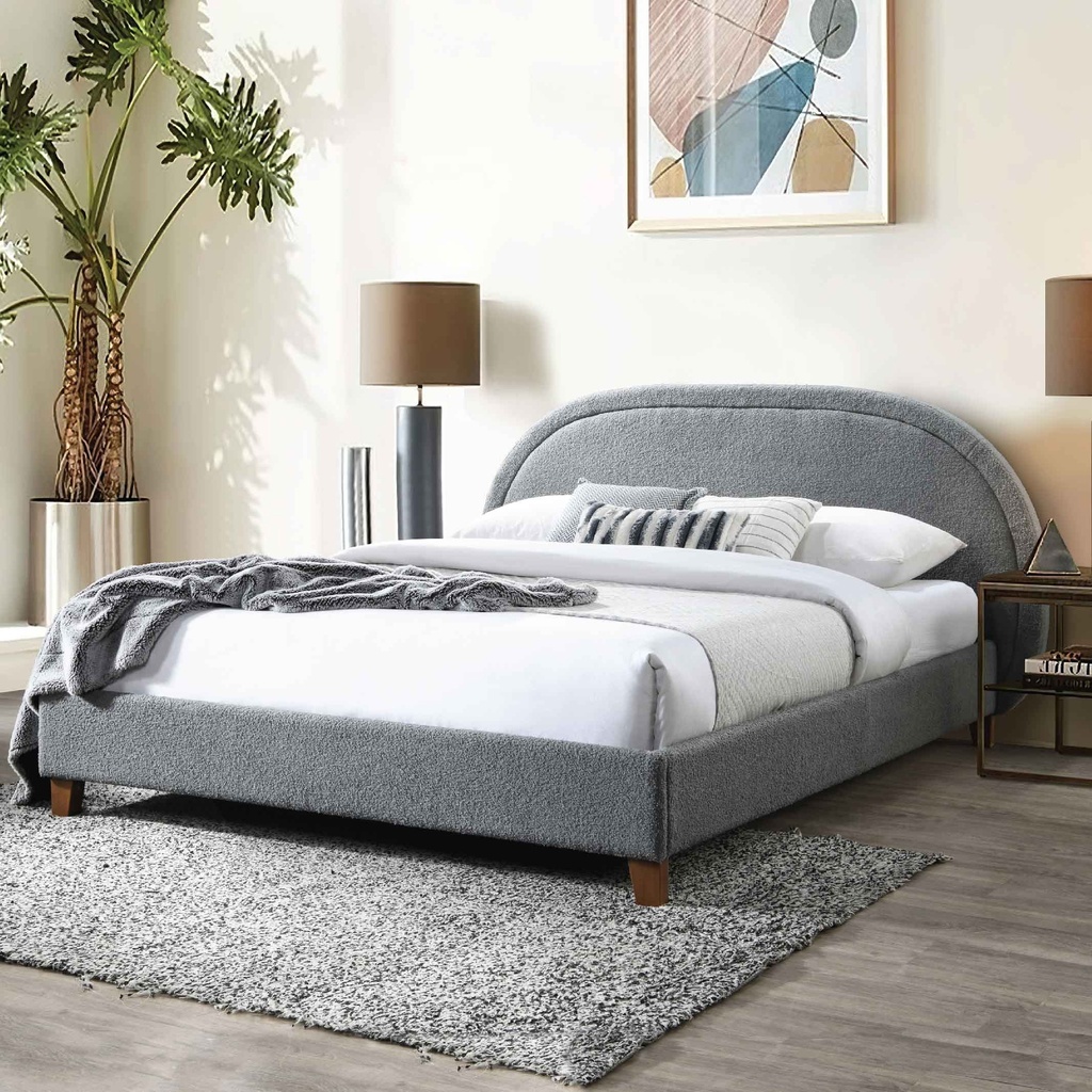 CAMA QUEEN 1.53X2.03M BBT61141.11# H32023-9# TEDDY VELVET GREY