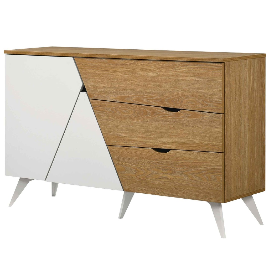 BUFETERO TAD DC-231234/MW# WOTAN OAK 7835/WHITE# 120X34X74CM