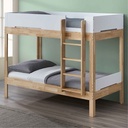 CAMAROTE MODULAR DE MADERA TWIN/TWIN F-BB770DA1OF-WHN023# BLANCO/NATURAL 4 EN 1 /  3CJ