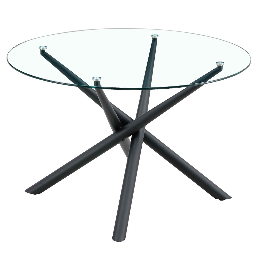 MESA COMEDOR VIDRIO T-835# REDONDO 120X75CM