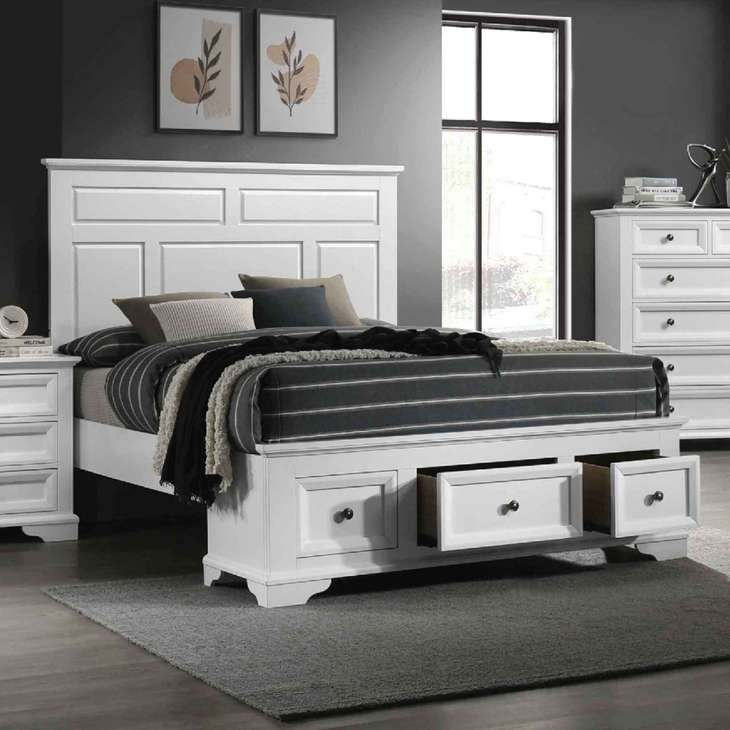 CAMA KING 1.93X2.03M FBKHBR-197C# BLANCO