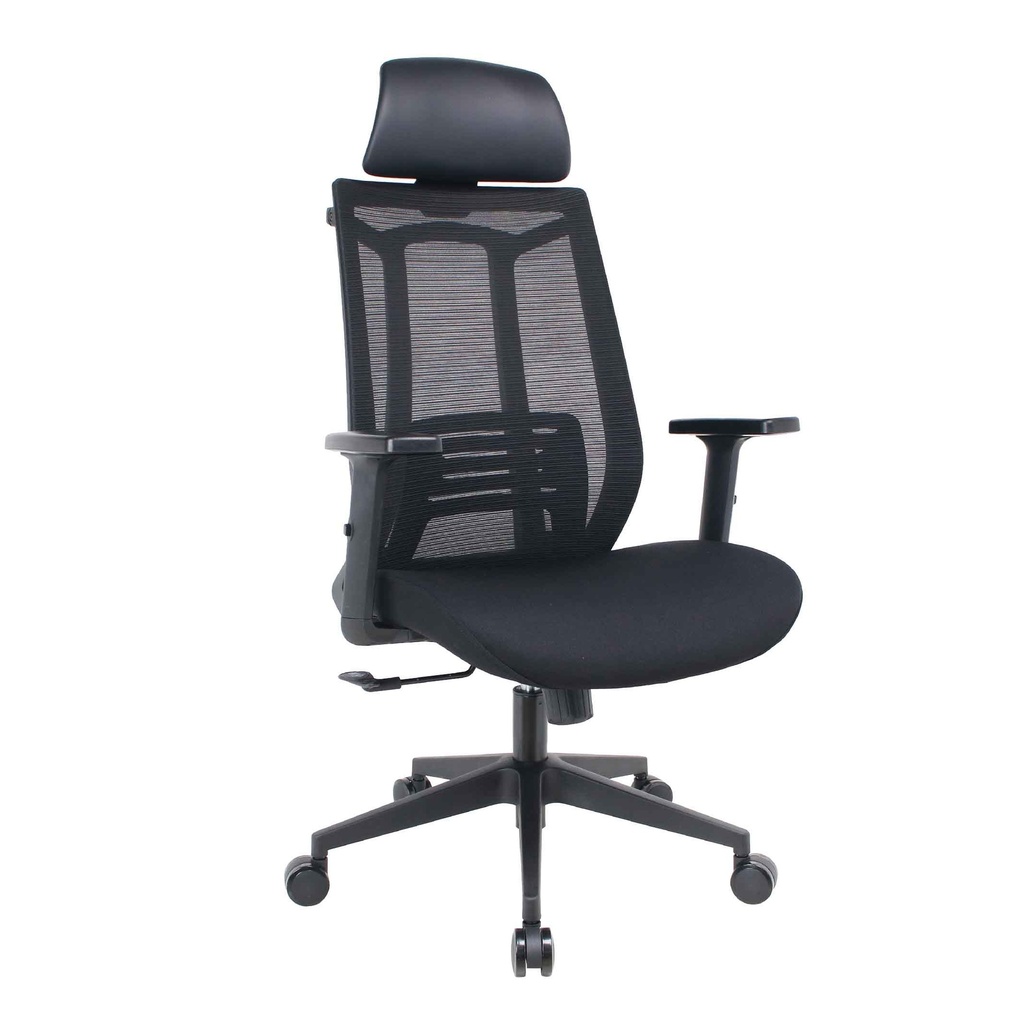 SILLA OFICINA SK-6035H# EJEC MALLA NEGRA C/CABEZAL ESTRELLA