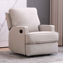 SOFA RECLINABLE TELA CR0396AF51D# BUFF-C558# 1PT CREMA