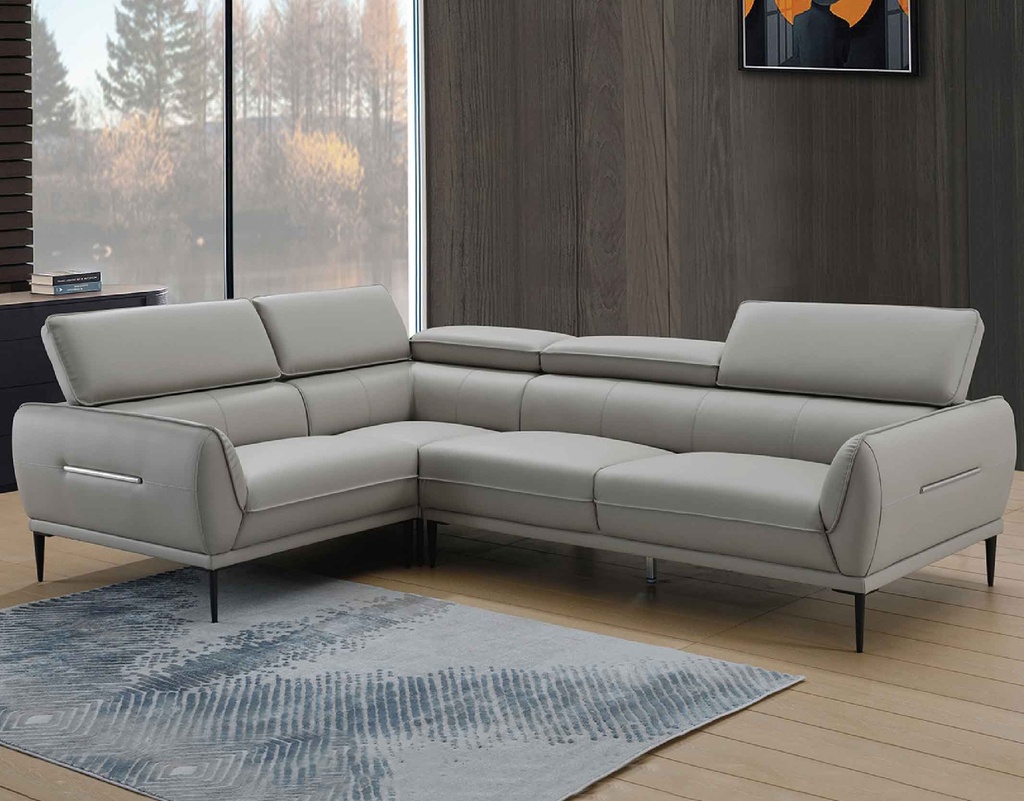 SOFA VINIL L* LK6613# 2S+CR+1S# COLOR GRIS 109-9#