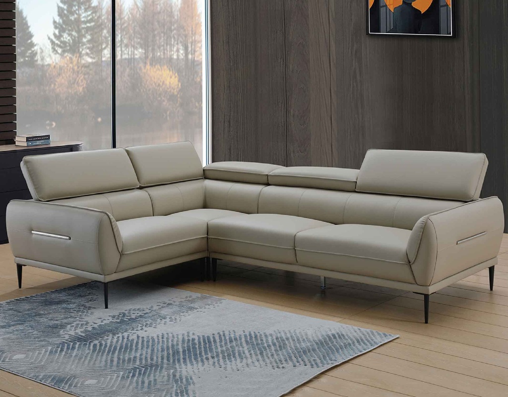SOFA VINIL L* LY6613# 2S+CR+1S 31-5# BEIGE