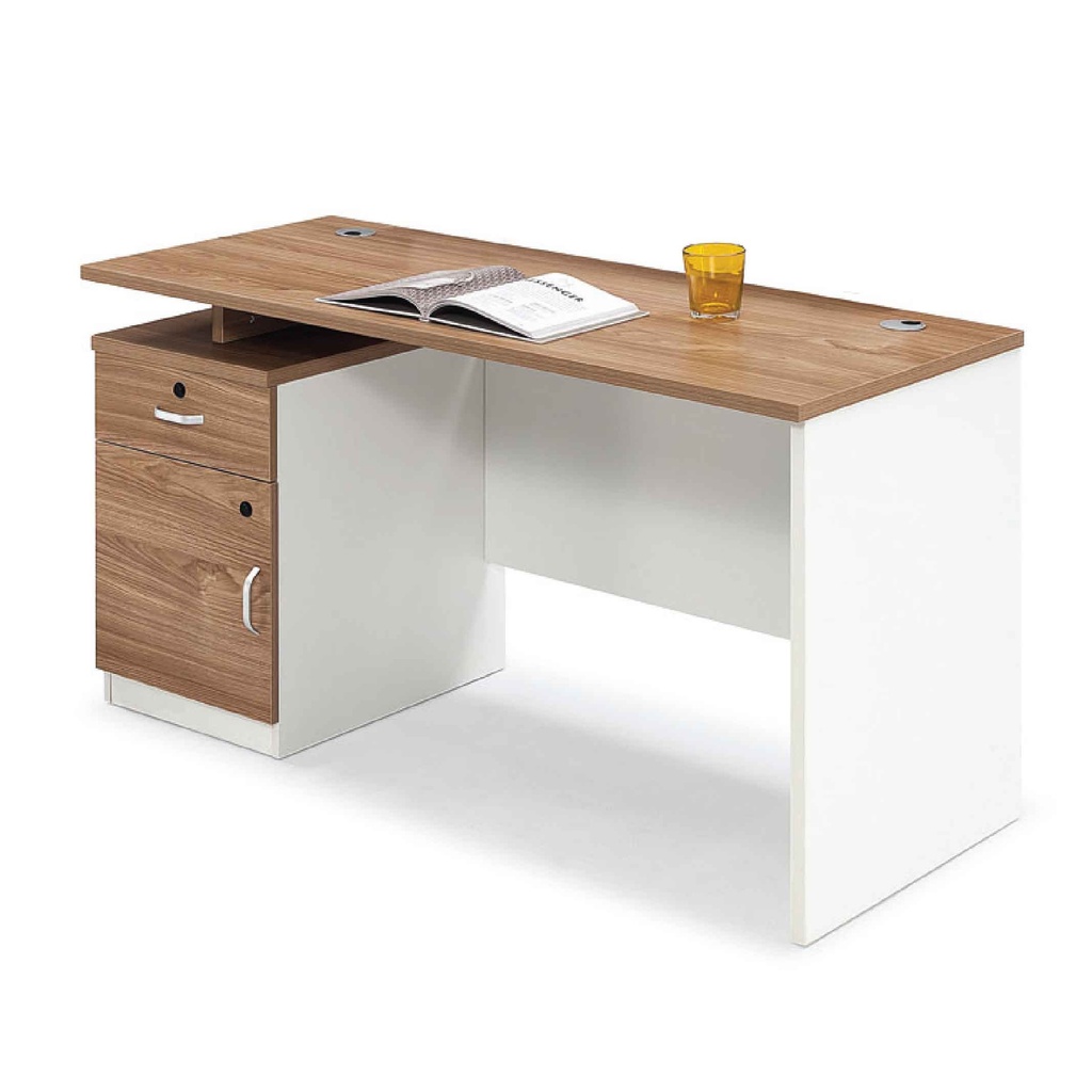 ESCRITORIO P/OFICINA 18B1203L# 140X60X76CM COLOR TP-304#BLANCO