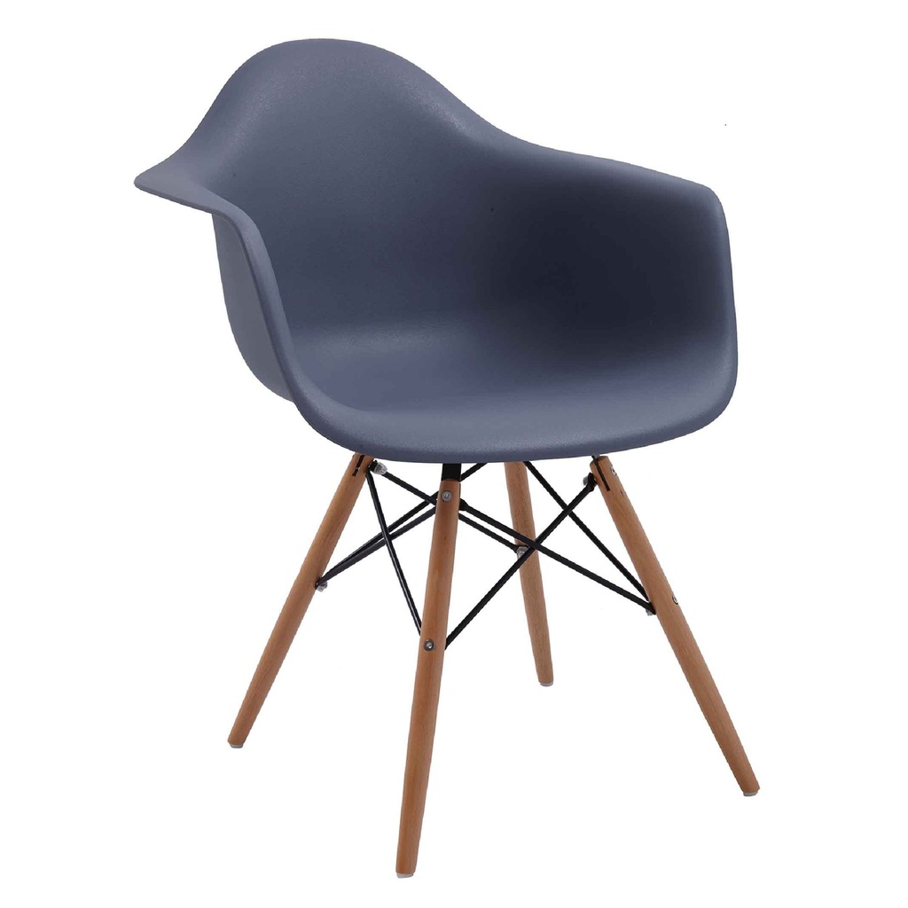 SILLA PLASTICA 132-DPP# C/PATAS NATURAL MADERA