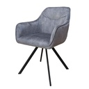 SILLA DE COMEDOR MC-226# GIRATORIA PATAS DE METAL NEGRO