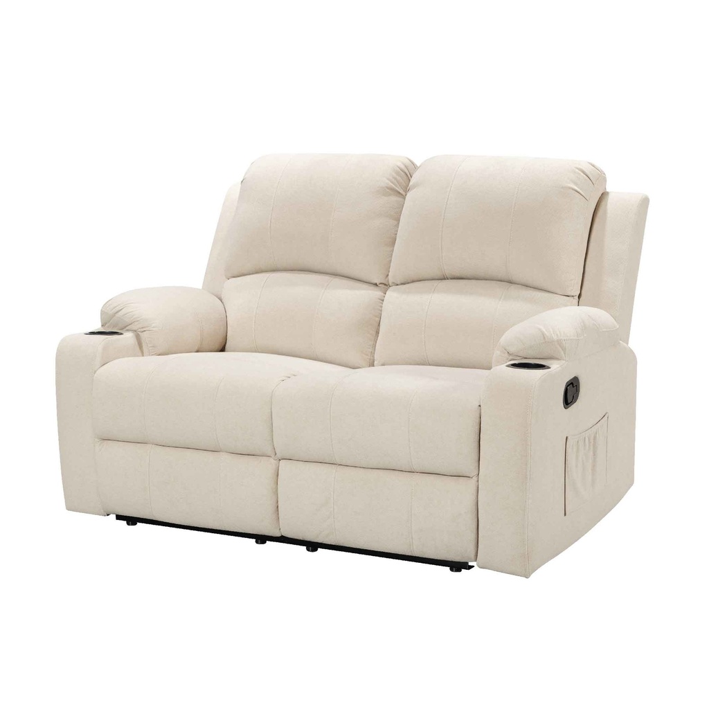 SOFA RECLINABLE TELA CX035B-52# 2PUESTOS C/ PORTAVASOS