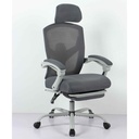 SILLA OFICINA HLC-3509FX-1MW# MALLA/TELA GRIS C/BRAZO COJIN Y PIECERO