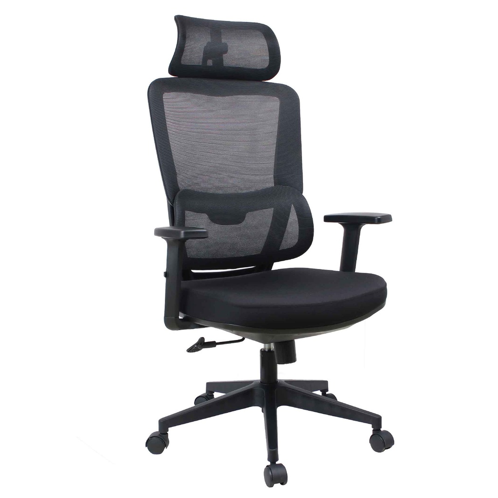 SILLA OFICINA B-3000H# EJEC MALLA NEGRA C/CABEZAL ESTRELLA