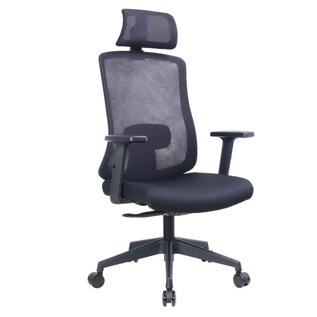 SILLA OFICINA SK-6022H# EJEC MALLA NEGRA C/CABEZAL ESTRELLA