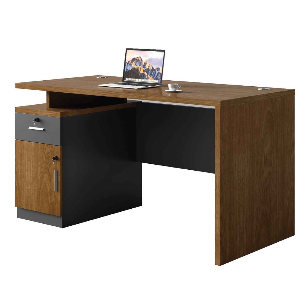 ESCRITORIO P/OFICINA M655L# TP-904+GREY  140X60X76CM