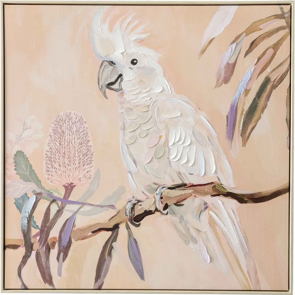 CUADRO V-P7274N-2# 80X80CM MARCO MADERA GB056-2312# BLANCO