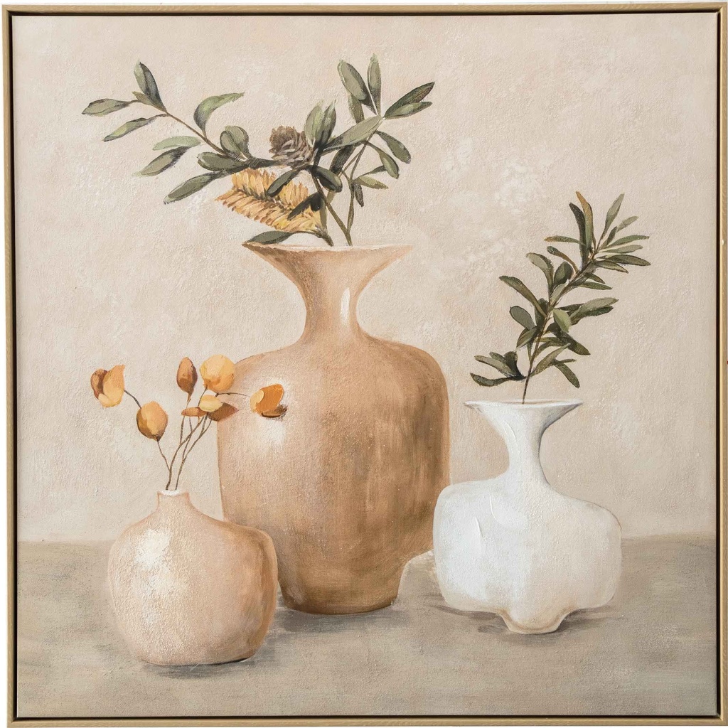 CUADRO V-P7644N-2# 80X80CM MARCO GB056-3316# COLOR MADERA