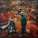 CUADRO Y-14939-1# 150X150CM MARCO GB058-011# NEGRO