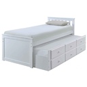 CAMA CAPITAN SP 5007# 103X200X95CM BLANCA C/3GAVETAS 2CJ