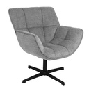 SILLA POLTRONA QH-8236KT# GRIS ARAGON 93# PATAS DE METAL