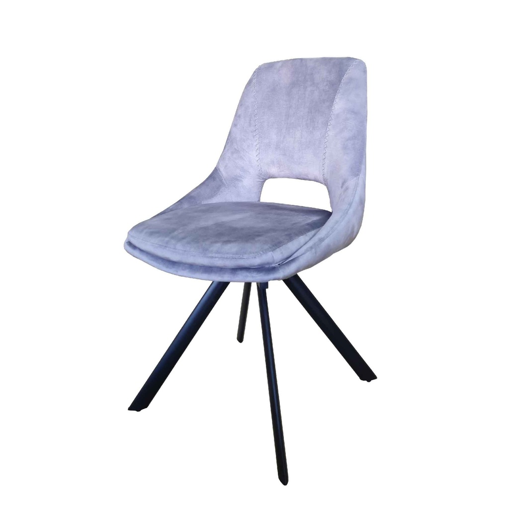 SILLA DE COMEDOR MC-242# GIRATORIO PATAS DE METAL NEGRO 