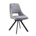 SILLA DE COMEDOR MC-242# GIRATORIO PATAS DE METAL NEGRO 