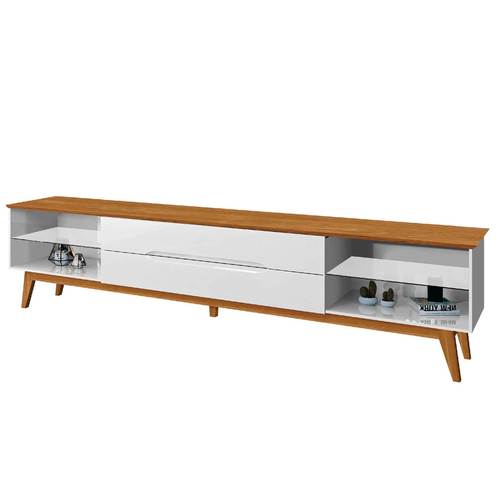 GABINETE P/TV LIMIT# 1509# OFF-WHITE/NATURE  218X39X54CM