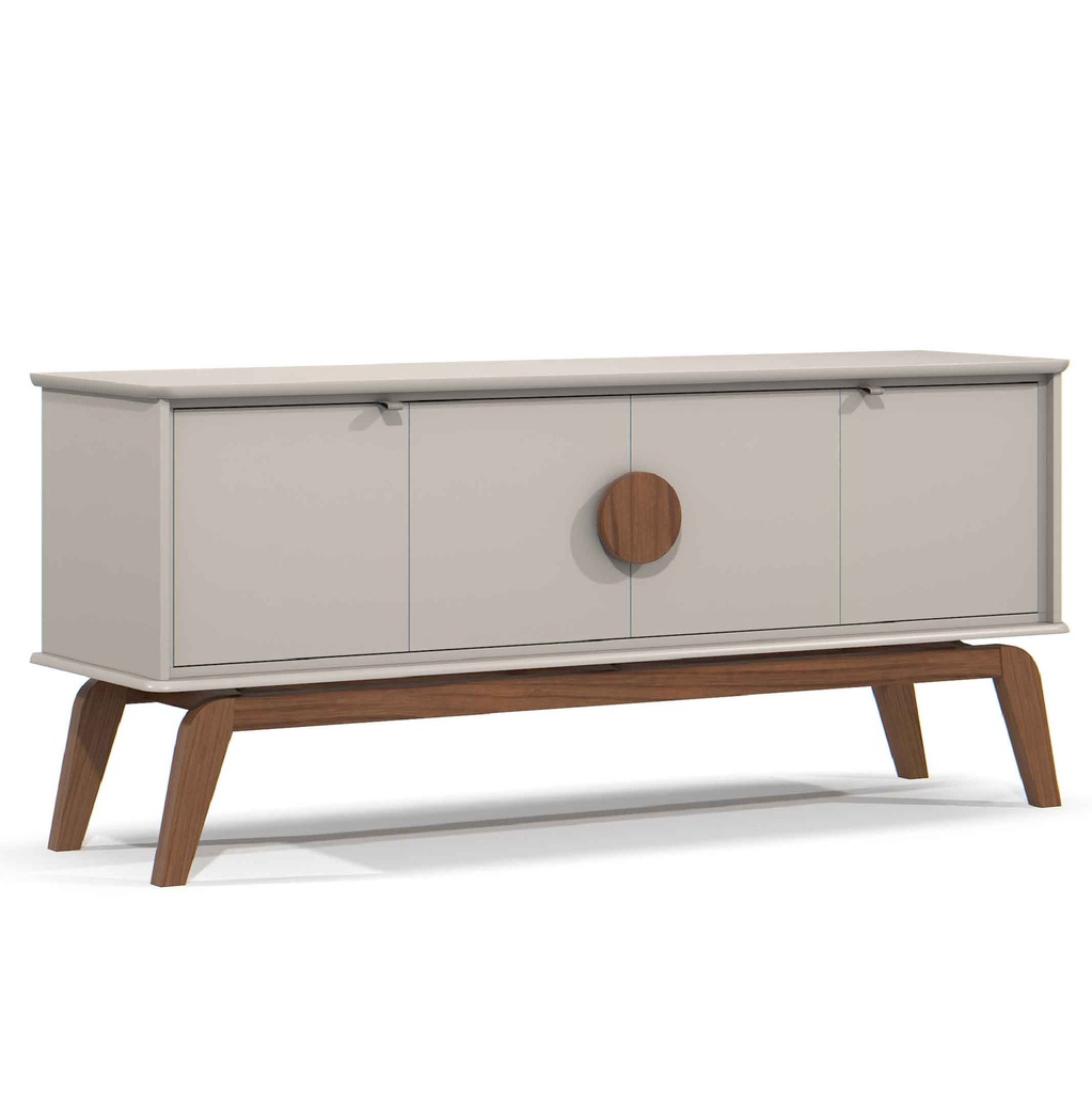 BUFETERO PARIS# 11719# OFF WHITE/NATURE 4PUERTAS 164X45X72CM