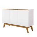 BUFETERO ARES# 1165# BLANCO/NATURE 3PUERTAS 125X41X77CM