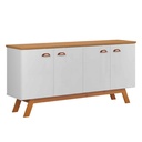 BUFETERO ATLANTA# 1742# BLANCO/NATURE 4PUERTAS 164X41X77CM