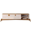 GABINETE P/TV BURITI# 31992# OFF WHITE/NATURE 195X43X54CM 3PUERTAS 2CJ