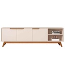 GABINETE P/TV TUCUMA # 32767# OFF WHITE/NATURE 180X43X54CM 3PUERTAS