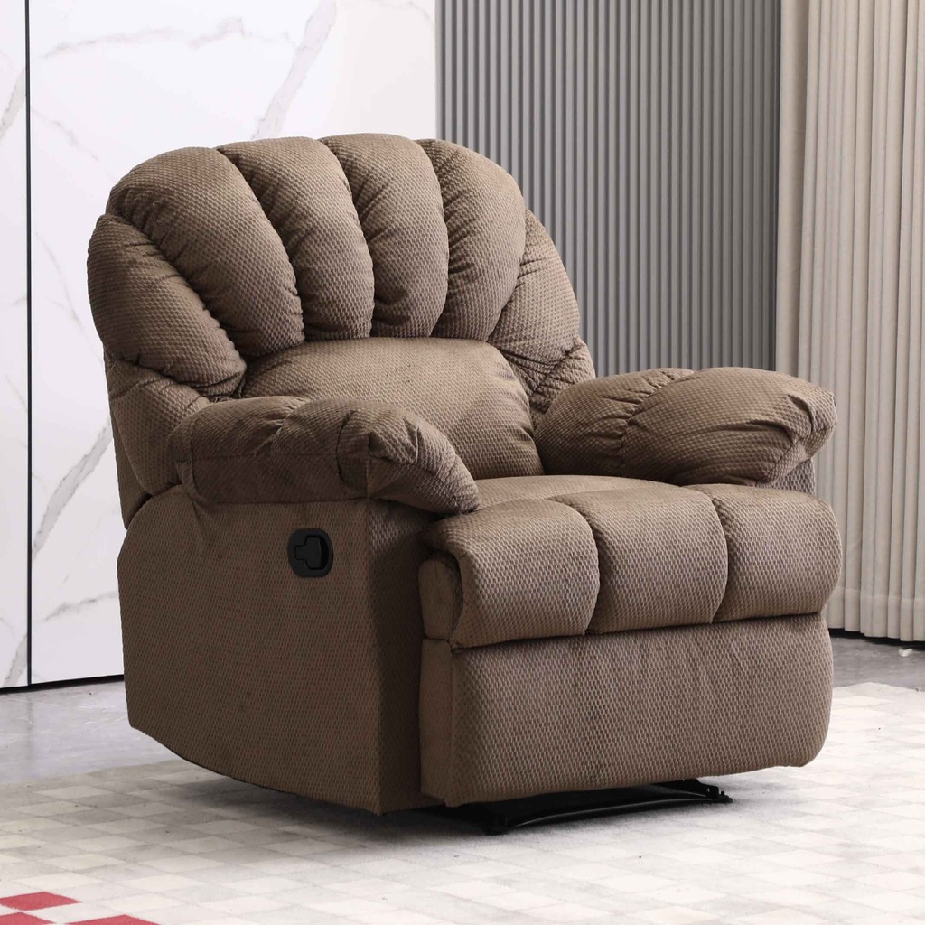 SOFA RECLINABLE TELA R9256D51# 1 PUESTO CHOCOLATE D016-1450#