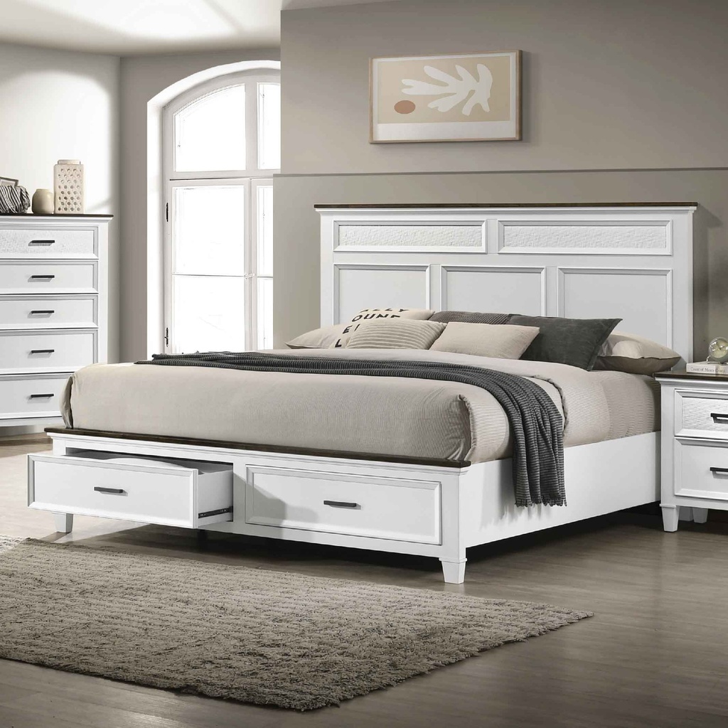 CAMA KING 1.93X2.03M B6511-K-HB# BLANCA