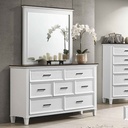 PEINADORA B6511-W+11# 7GV C/ESPEJO BLANCA 2CJ