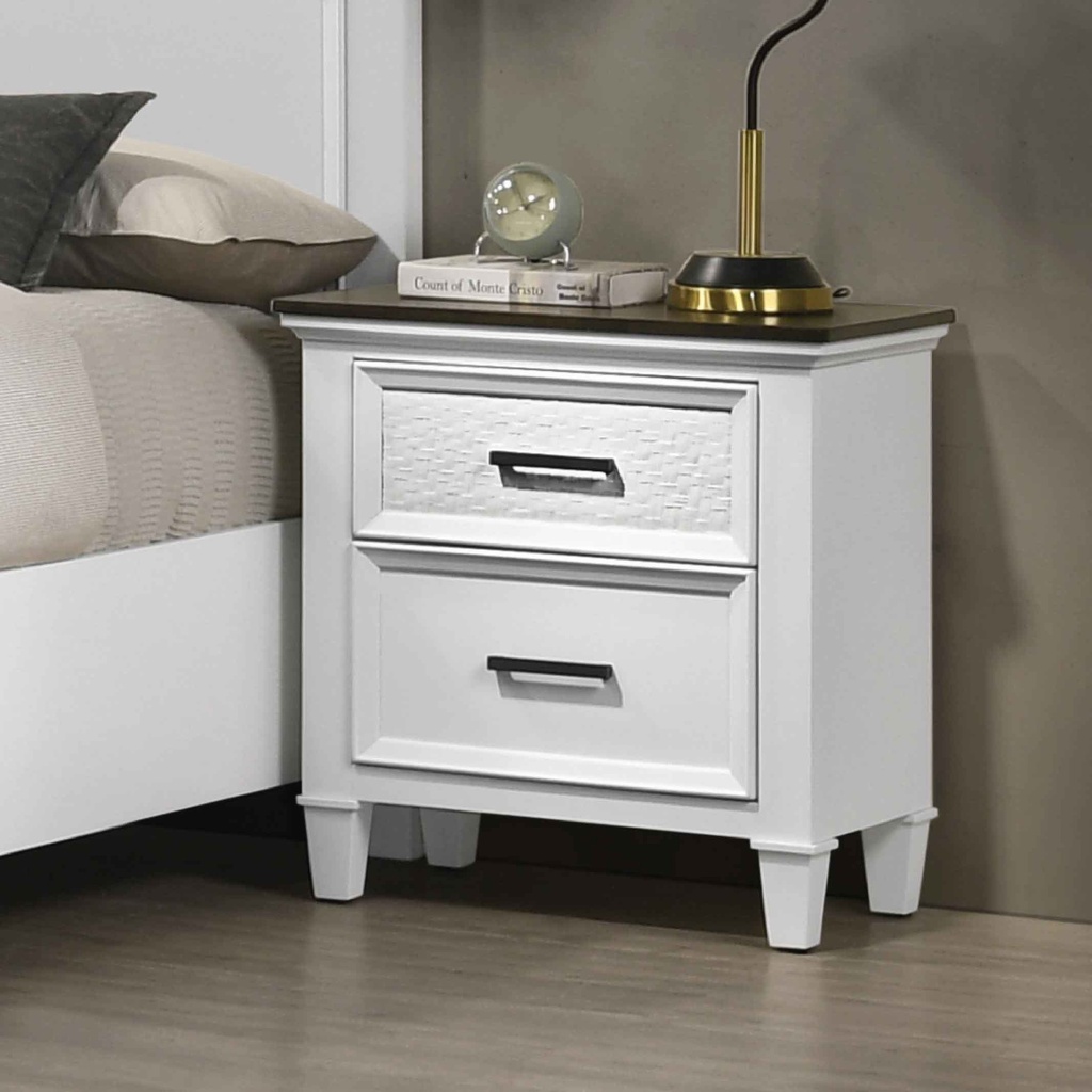 MESITA DE NOCHE B6511-W-2# 2GV BLANCA