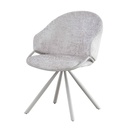 SILLA DE COMEDOR CY-66# TELA 2338-3# BEIGE PATAS METAL COLOR NATURAL