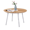 MESA DE ALUMINIO RY-8083S# REDONDA 105X75CM BLANCA SOBRE POLYWOOD