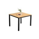 MESA ALU RY-8108S# CUADRADA 93X93X75CM GRIS OSCURO SOBRE POLYWOOD