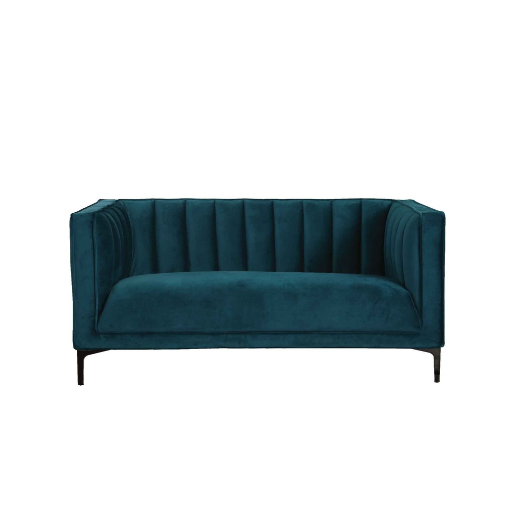 SOFA TELA SS5016JF62D# 2 PUESTOS VELVET GREEN-D305# PTA/METAL# C/2 COJIN
