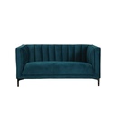 SOFA TELA SS5016JF62D#  2 PUESTOS VELVET GREEN-D305# PTA/METAL# C/2 COJIN