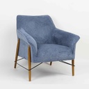 SILLA POLTRONA QH-8196K# CELESTE ARAGON-74# PATAS WALNUT BLACK 04# 