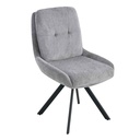 SILLA DE COMEDOR MC-275# GIRATORIO PATAS DE METAL NEGRO 