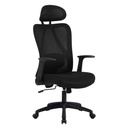 SILLA OFICINA W-243AC-1# RESP/MALLA NEGRA LF776-01# TELA NEGRA LF776-01 C/BRAZO