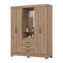 CLOSET B24-198# 4 PUERTAS/3GVT# COLOR JEQUITIBA BRILLO# 200X163X46CM