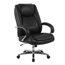 SILLA OFICINA HLC-5132L-1TH# CUERO/VINIL NEGRA CON BRAZO