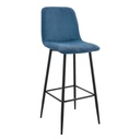 SILLA DE BAR ALTA FIJA BC-022# TELA WY72-12# AZUL PATA DE METAL