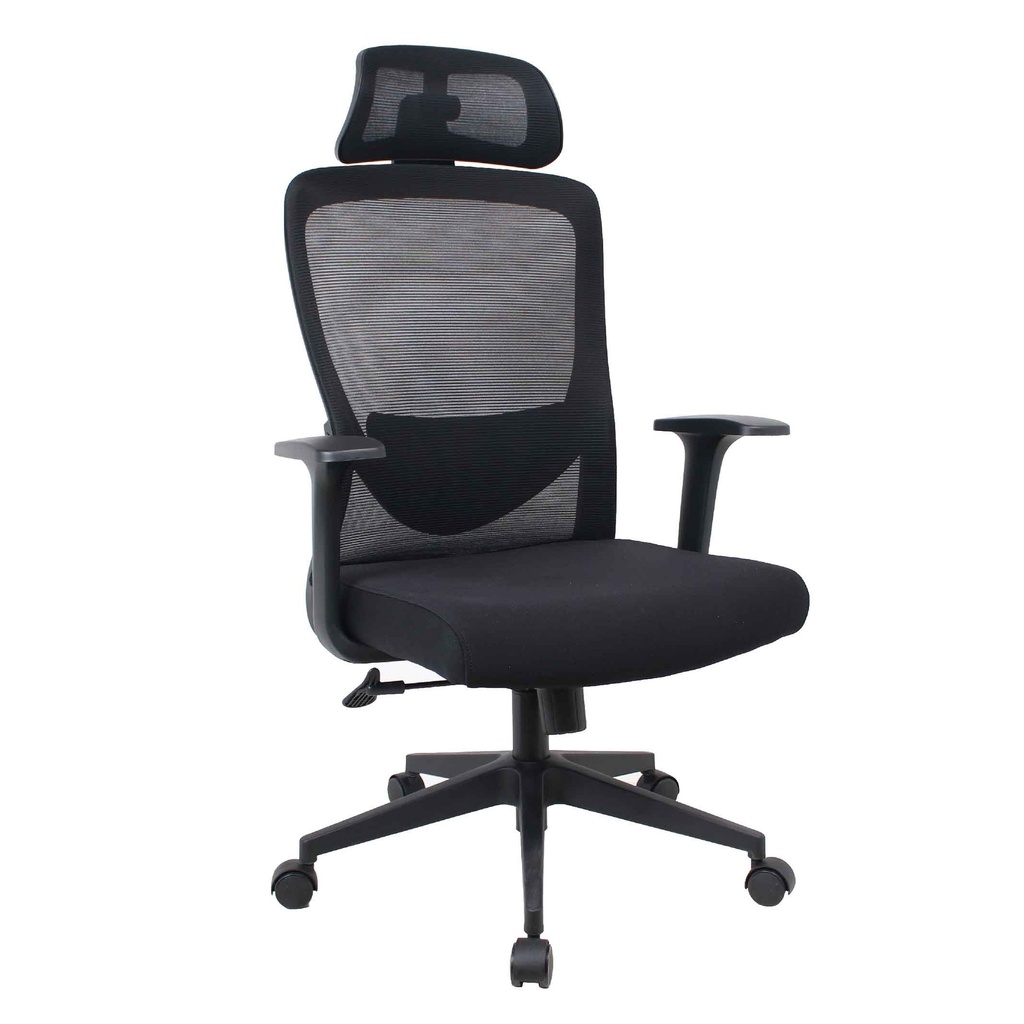 SILLA OFICINA SK-1026HN# EJEC MALLA NEGRA C/CABEZAL ESTRELLA