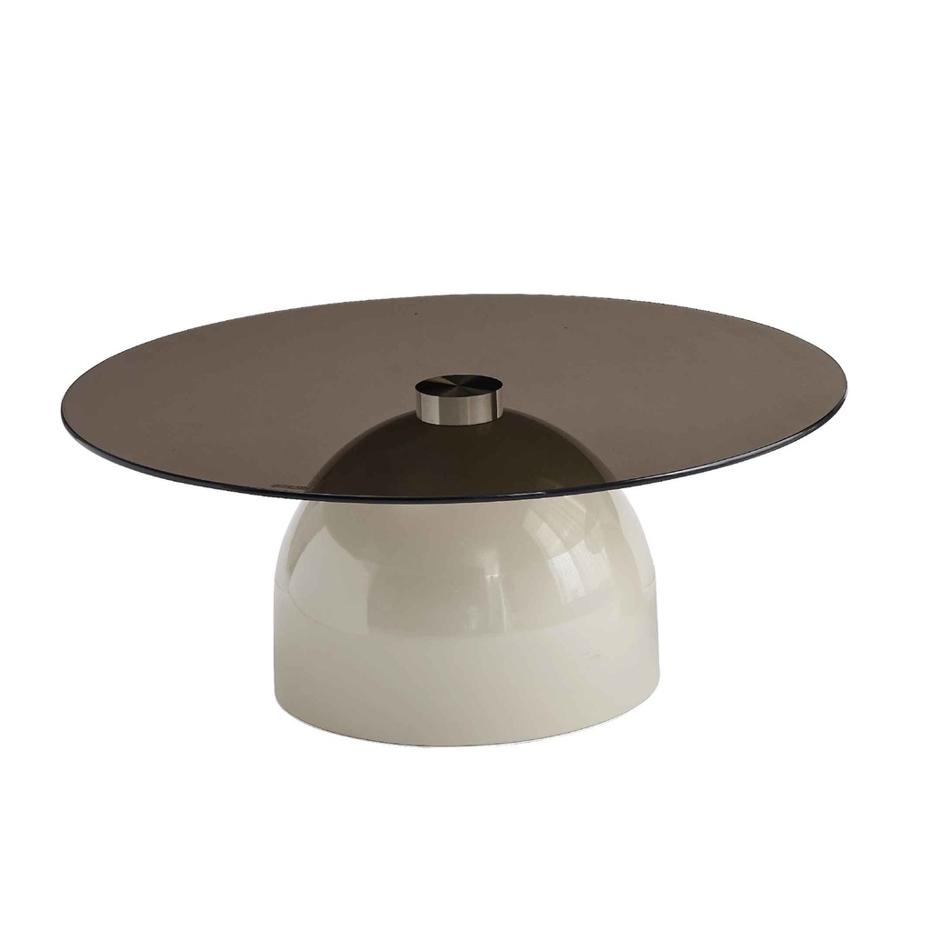 MESITA DE CENTRO AY-28# CAMEL GREY TEMPLADO/BASE DE METAL 80X34CM 2CJ