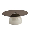 MESITA DE CENTRO AY-28# CAMEL GREY TEMPLADO/BASE DE METAL 80X34CM 2CJ