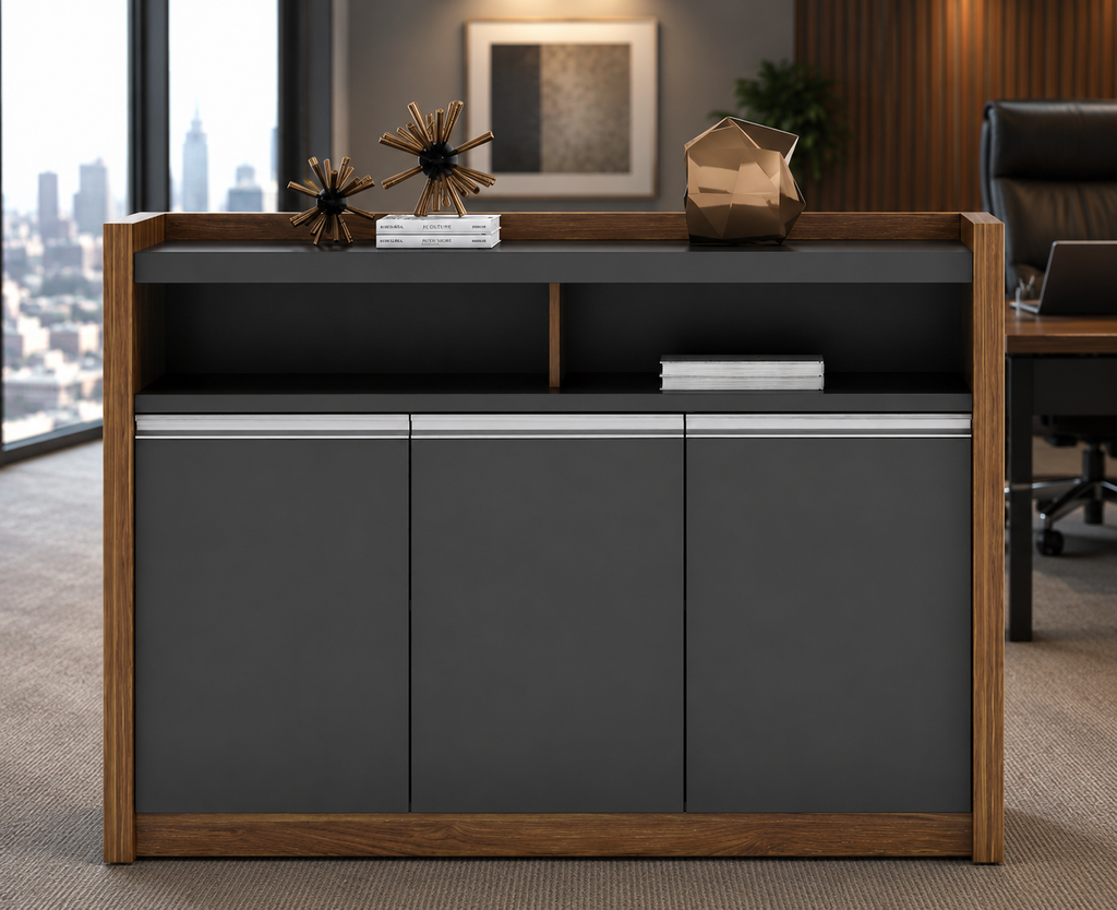 CREDENZA KD-503# TP-904#+GREY 120X40X120CM 3PUERTAS